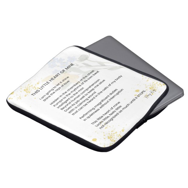 Det här lilla hjärtat av min - tacksamma Dikt Laptop Fodral (Framsida topp)
