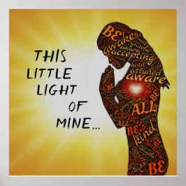 Det här lilla ljuset från min kristna Ord Art Poster