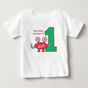 Det här lilla monstret är ett, födelsedag nummer e t shirt