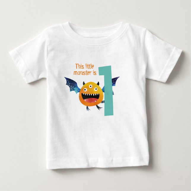 Det här lilla monstret är One Baby T-Shirt (Framsida)