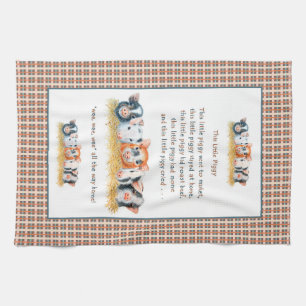 Det här lilla Piggy Tea Towel, Kitchen Towel Kökshandduk