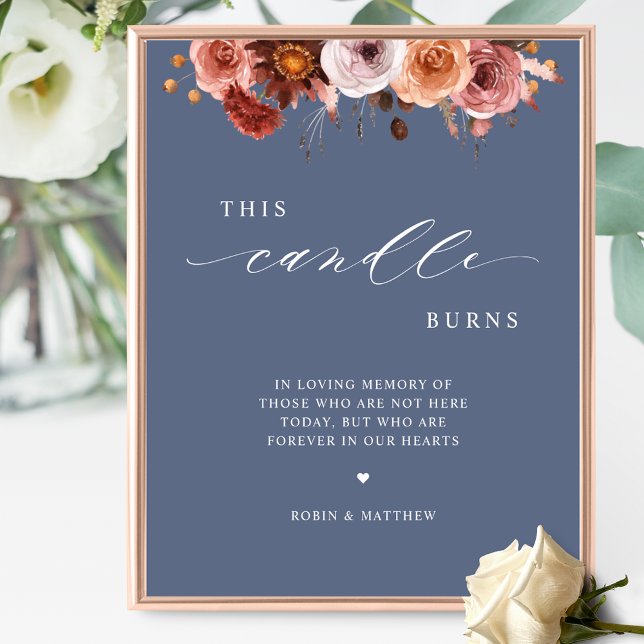 Det här ljuset brinner i minnestecknet Blue Bröllo Poster (Skapare uppladdad)