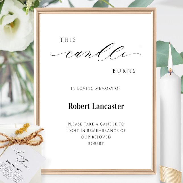 Det här ljuset brinner, memorian, underordnat teck poster (Skapare uppladdad)