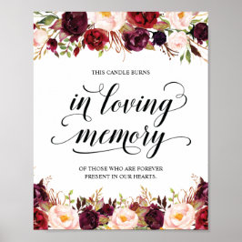 Det här ljuset brinner till minne av Minnestecken Poster