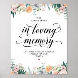 Det här ljuset brinner till minne av Minnestecken Poster