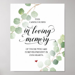 Det här ljuset brinner till minne av Minnestecken Poster