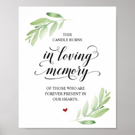 Det här ljuset brinner till minne av Minnestecken Poster