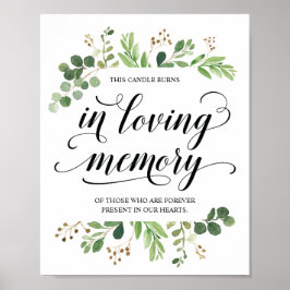 Det här ljuset brinner till minne av Minnestecken Poster