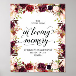 Det här ljuset brinner till minne av Minnestecken Poster