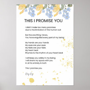 Det här lovar jag dig - Kärlek Dikt Poetry Poster