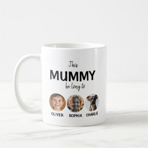 Det här Mamma Mummy-Tillhöret till, Kids Ansikte 3 Kaffemugg