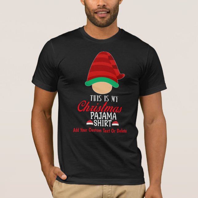 Det här min julklapp Pajama är för Julafton T Shirt (Framsida)