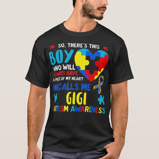Det här pojken kallar mig Gigi GG Autism T Shirt (Framsida)