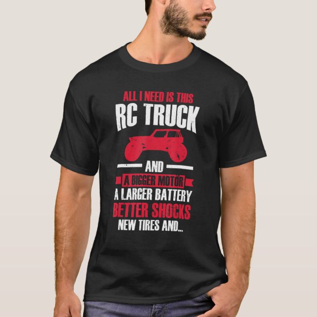 Det här RC Lastbil-motorbatteriet Däck Rc Lastbila T Shirt (Framsida)