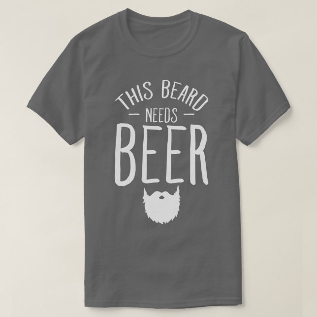 Det här skägget behöver öl Bearded Man T Shirt (Design framsida)