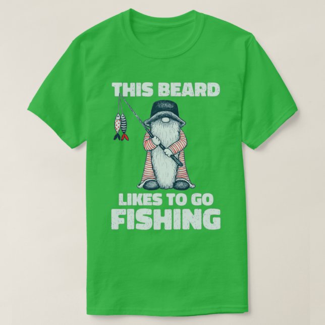 Det här skägget gillar att fiska t shirt (Design framsida)