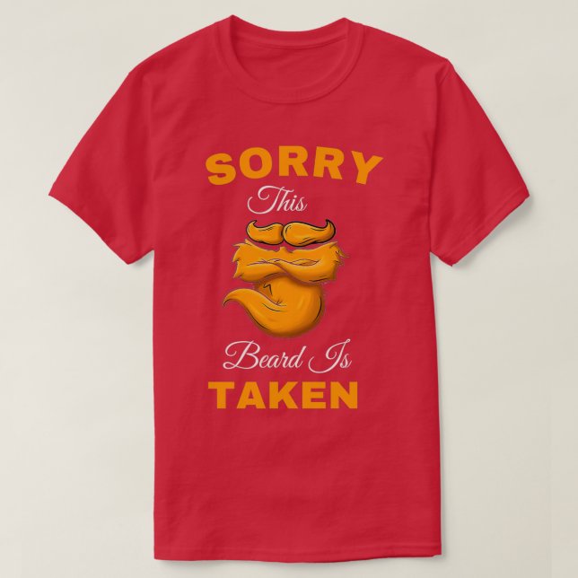 Det här skägget tas tyvärr manar 2 t shirt (Design framsida)