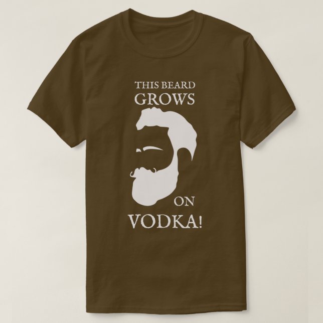 Det här skägget växer i Vodka T Shirt (Design framsida)