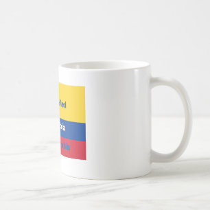 Det har stavat Colombia inte Columbia Kaffemugg