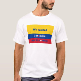 Det har stavat Colombia inte Columbia T-shirt