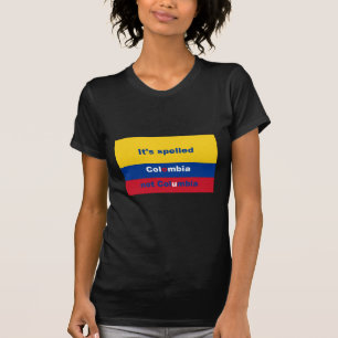 Det har stavat Colombia inte Columbia T-shirt