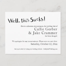 Det här suger upp vykortet för Bröllop Vykort