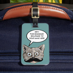 "Det här Tillhöret att lägga till skräppost"-katt Bagagebricka