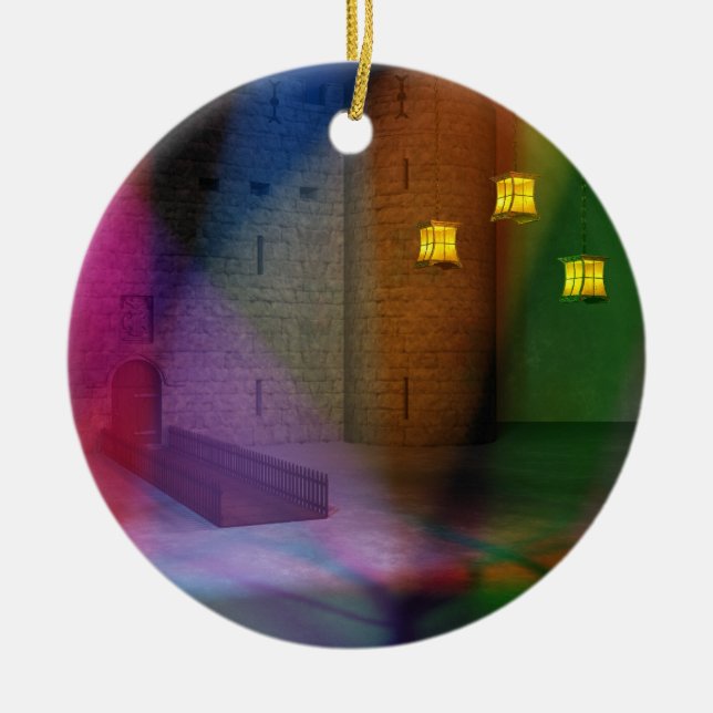 Det här Underbara stadiet av förskönande Julgransprydnad Keramik (Framsidan)