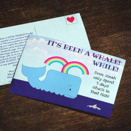 Det har varit en Whale Söndag School Reminder Vykort