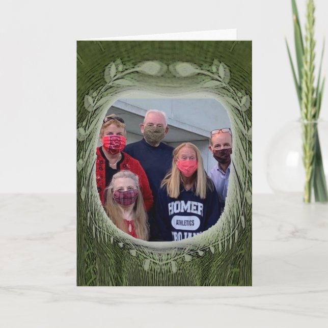 Det har varit ett galet år med Photo helgdag grönt Kort (Framsida)