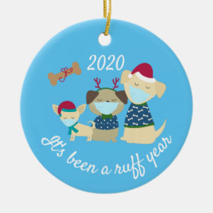 Det har varit Ruff Year Hundar 2020 Julgransprydnad Keramik