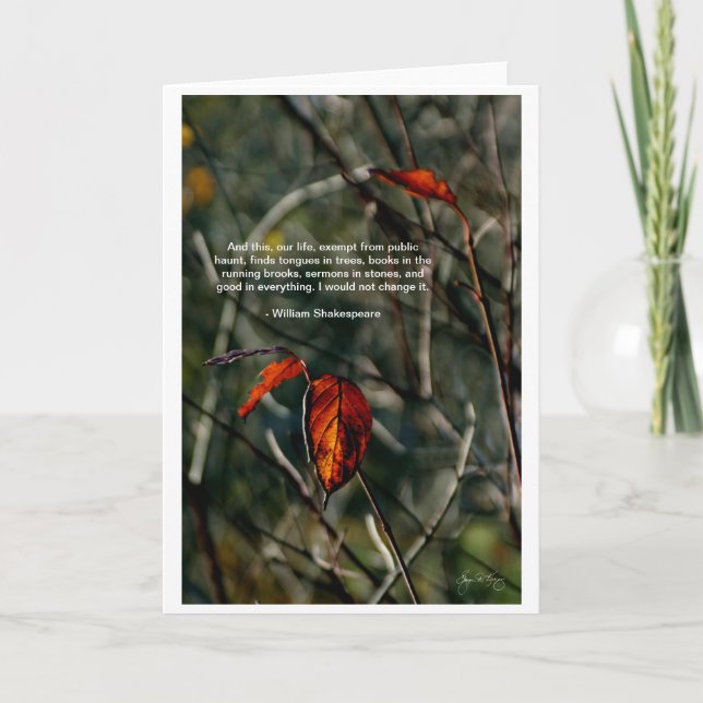 Det här vårt liv - Shakespeare-offertkort Kort (Framsida)