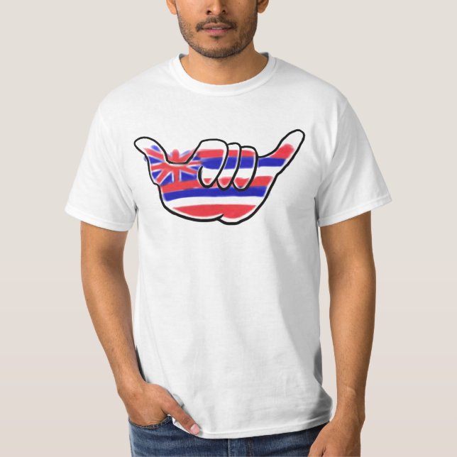 Det hawaianska shakasymbolet värderar t-shirt (Framsida)