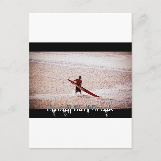 Det Hawaii surfaavbrottet surfar upp Vykort (Framsida)
