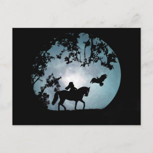 Det Headless Horseman Halloween-vykortet Vykort