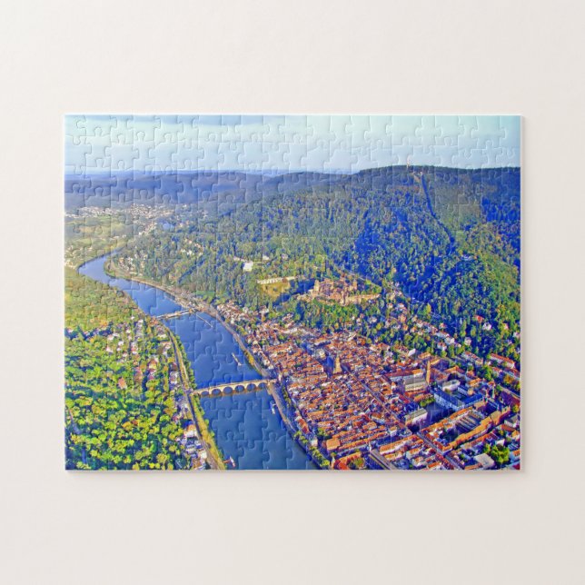 Det Heidelberg fotopussel med gåvan boxas (Horisontell)