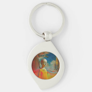Det hela är surrealistiskt swirl silverfärgad nyckelring