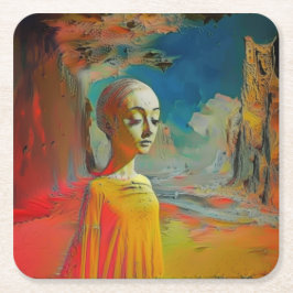 Det hela är surrealistiskt underlägg papper kvadrat