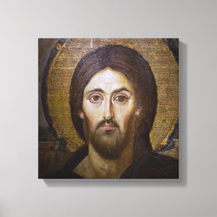 DET HELIGA ANSIKTET AV DEN JESUS HELIGSYMBOLEN CANVASTRYCK