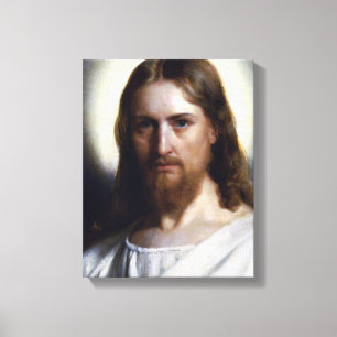 Det heliga ansiktet av Jesus den Devotional bilden Canvastryck