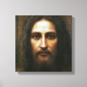 DET HELIGA ANSIKTET AV JESUS DEN DEVOTIONAL CANVASTRYCK
