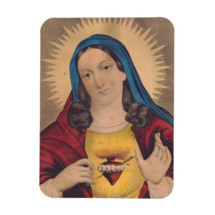 Det heliga hjärtat av Maria Magnet