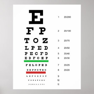 Det Herman Snellen ögat kartlägger till Poster