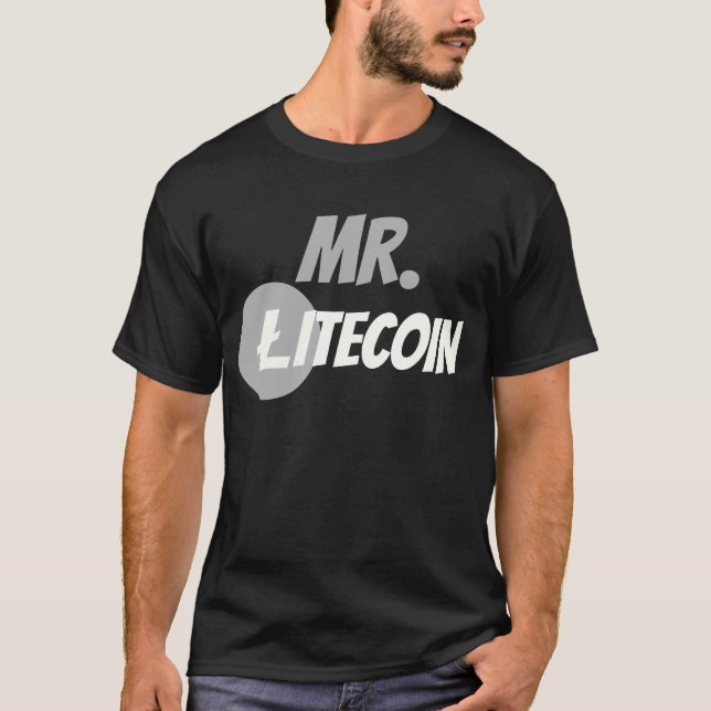 Det Herr Litecoin kvarteret kedjar den T-shirt (Framsida)