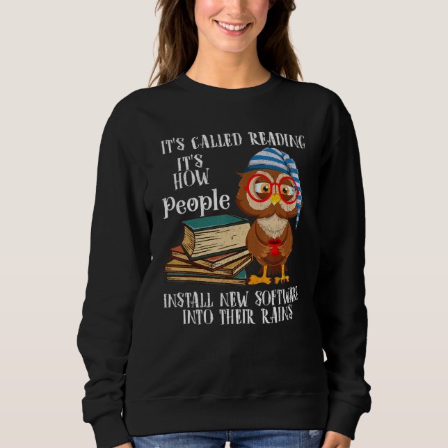 Det heter Läs en bok   Uggla T Shirt (Framsida)
