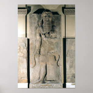 Det hjälteGilgamesh innehav ett lejont Poster