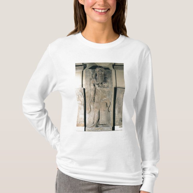 Det hjälteGilgamesh innehav ett lejont Tee Shirt (Framsida)