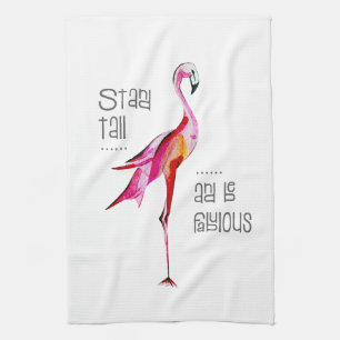 Det högväxt Flamingostativ är den sagolika roli Kökshandduk