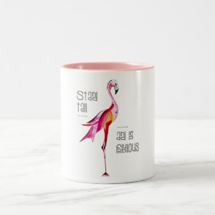 Det högväxt Flamingostativ är den sagolika roli Två-Tonad Mugg