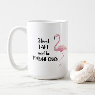 Det högväxt stativ och är den sagolika flamingo kaffemugg